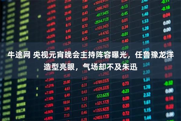 牛途网 央视元宵晚会主持阵容曝光，任鲁豫龙洋造型亮眼，气场却不及朱迅