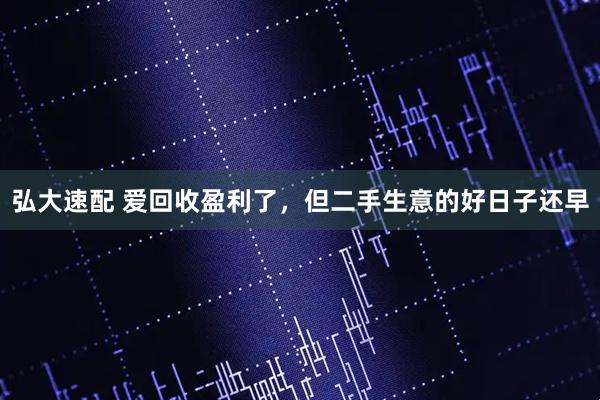 弘大速配 爱回收盈利了，但二手生意的好日子还早