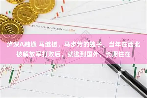 泸深A融通 马继援，马步芳的独子，当年在西北被解放军打败后，就逃到国外，长期住在