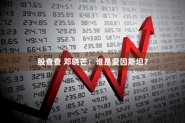 股查查 邓晓芒：谁是爱因斯坦？