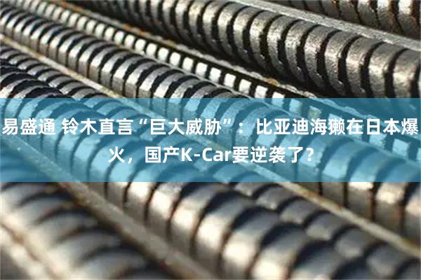 易盛通 铃木直言“巨大威胁”：比亚迪海獭在日本爆火，国产K-Car要逆袭了？